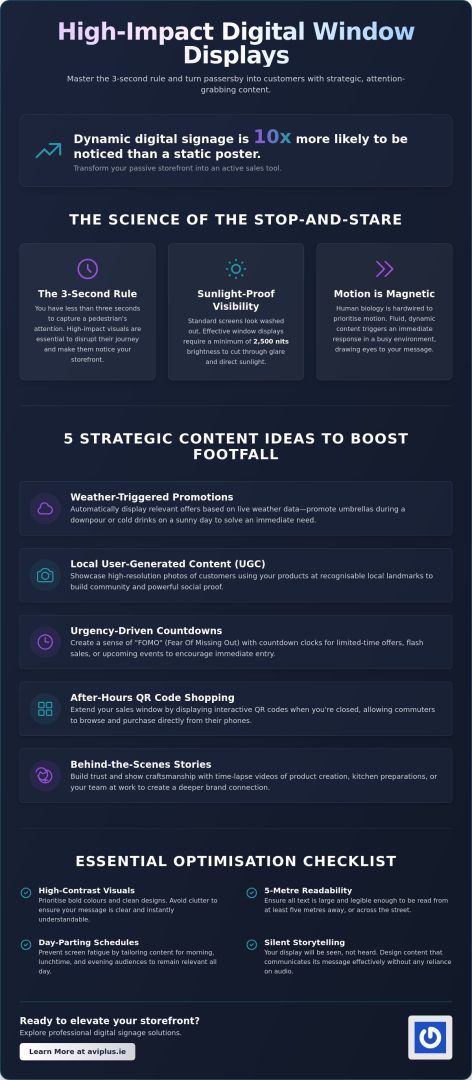 15 Creative Digital Window Display Content Ideas to Boost Footfall in 2026