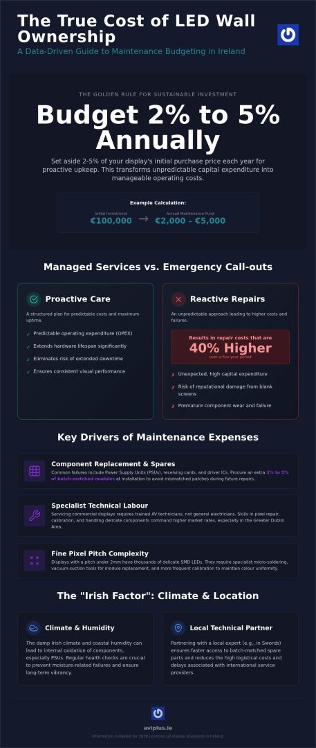 LED Wall Maintenance Cost Ireland: 2026 Business Budgeting Guide