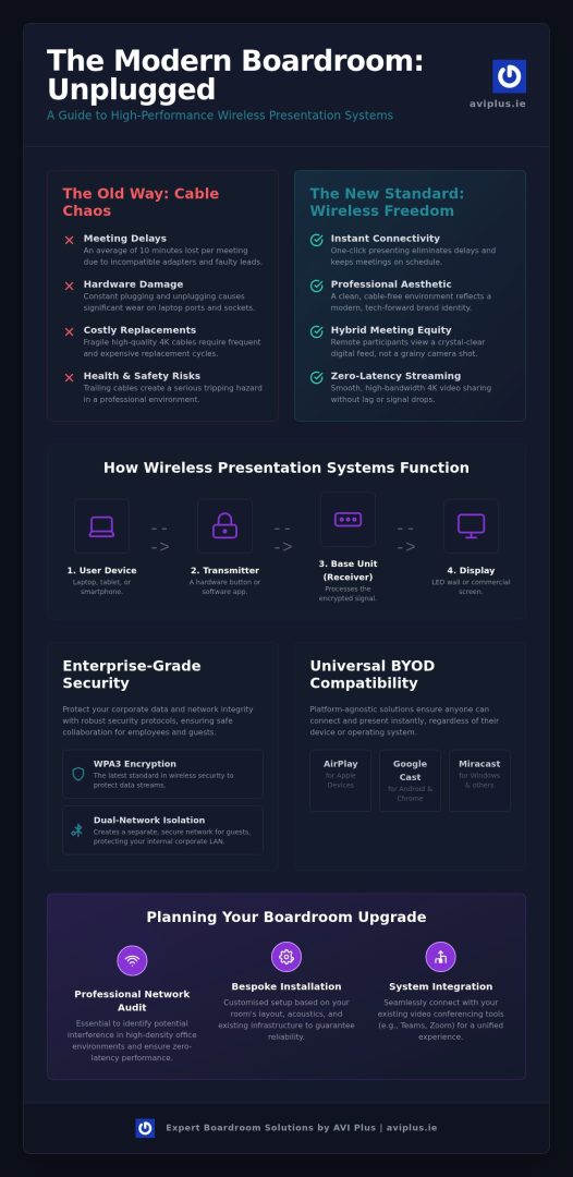 Wireless Presentation Systems: Dublin Boardroom Guide 2026